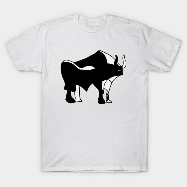 Bull Drawing T-Shirt by isstgeschichte